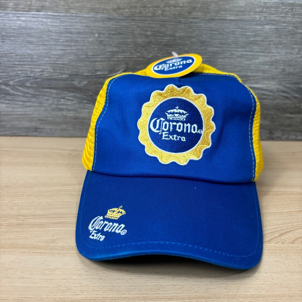 Corona Hat Cap Snapback Blue Beer Trucker One Size Adjustable‎ NWT